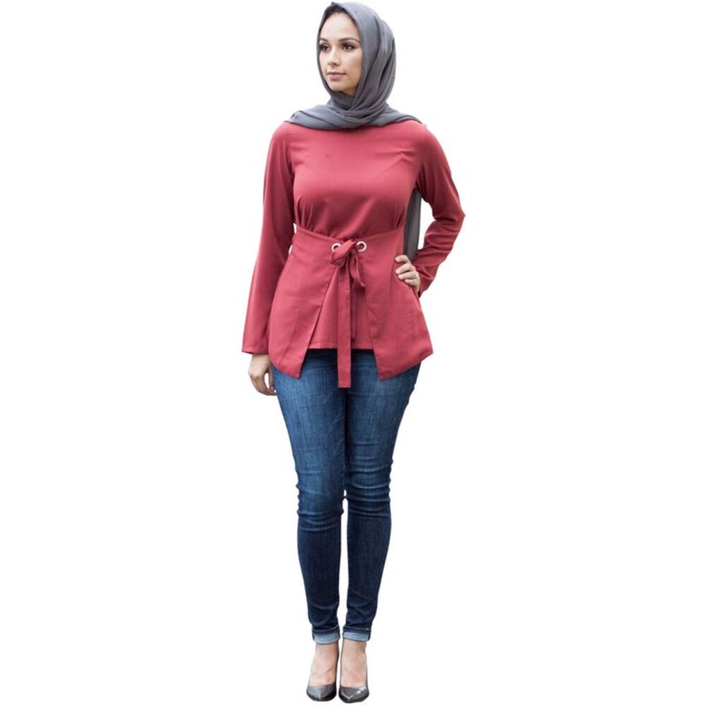 Verona Collection Womens Tie-Belt Shell Blouse, NWT